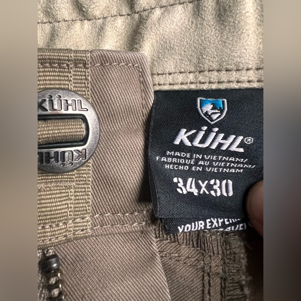 KÜHL tan RYDR vintage patina dye pants men’s 34x30 - Picture 5 of 14